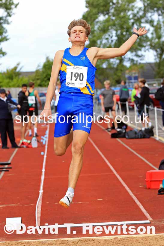 Boys Under-15s long jump, 2023 Northern Under-13s, Under-15s and Under-17s, Middlesbrough.  Photo: David T. Hewitson/Sports for All Pics